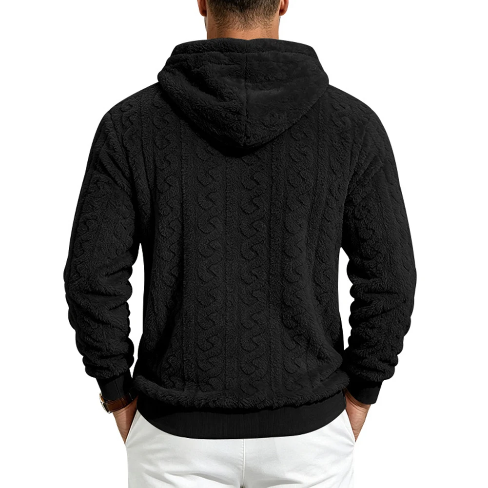 For Autumn Daily Commute Men Jacquard Sweatshirt Hooded Sweatshirt For Men Regular Clothing Length Hooded Neckline Type