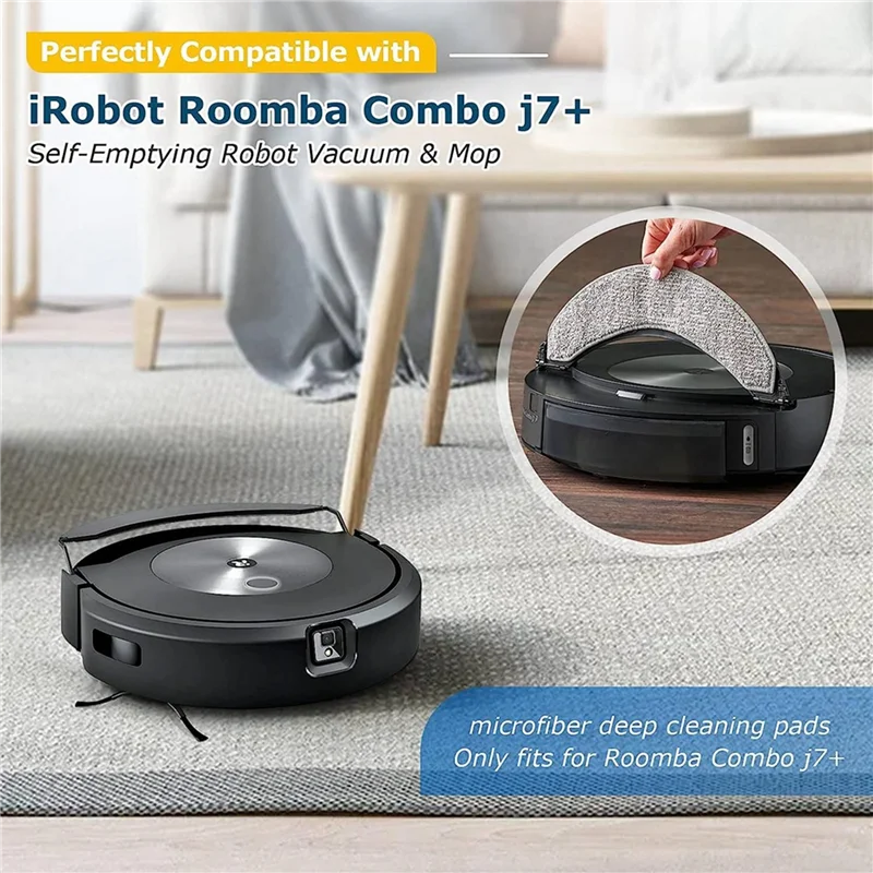 A34r 18 peças para irobot roomba combo j7 + aspirador de pó robótico peças de reposição escovas de borracha filtros hepa escova lateral pano esfregão