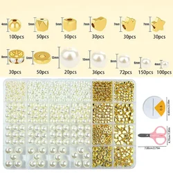1 Box Pearl Beads Acrylic Alphabet CCB Beads Kit For Bracelets Making Kit Making Kit Assorted DIY For Jewelry Making Supplies