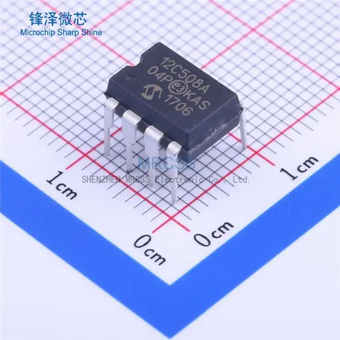 MCU 8-Bit PIC12 PIC RISC 768Byte EPROM 3.3V/5V 8-Pin PDIP Tube - Rail/Tube PIC12C508A-04/P