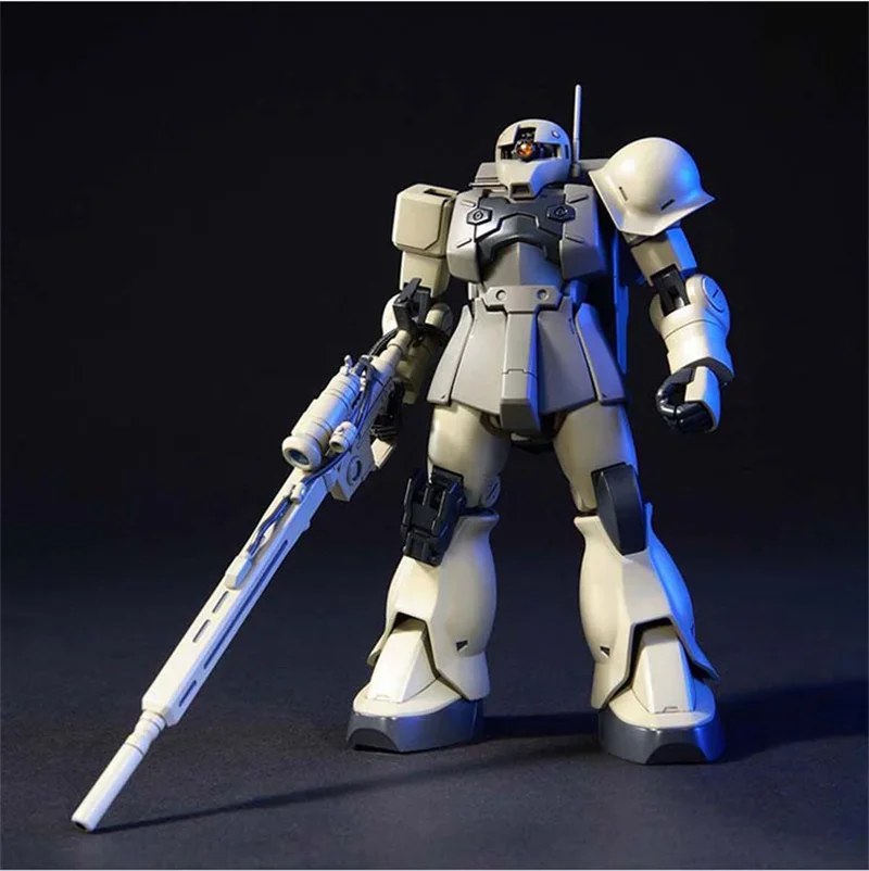 Bandai Original Gundam Model Kit Anime Figure HGUC 1/144 MS-05L Zaku I Sniper Type Action Figure Assemble Toys for Children