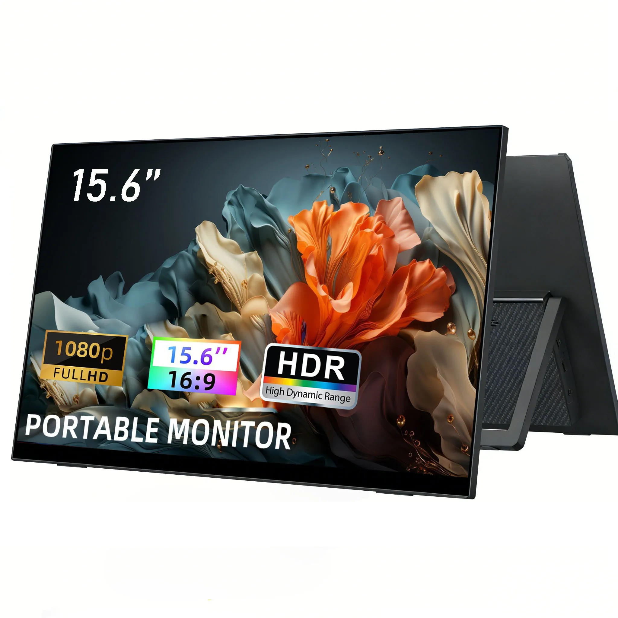 

15.6-inch Portable Monitor 1920*1080 Back Stand Extend Display For Laptop XBox PS4 / 5 Switch TV Box Cell Phone PC Mac iPhone