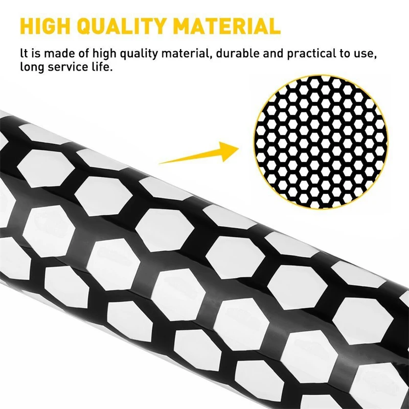 Car Honeycomb Stickers Car Stylish Tail Lights DIY Hollow Protector Decals Auto Rear Lamp Decoration Wrap Film Sticker 48*30cm