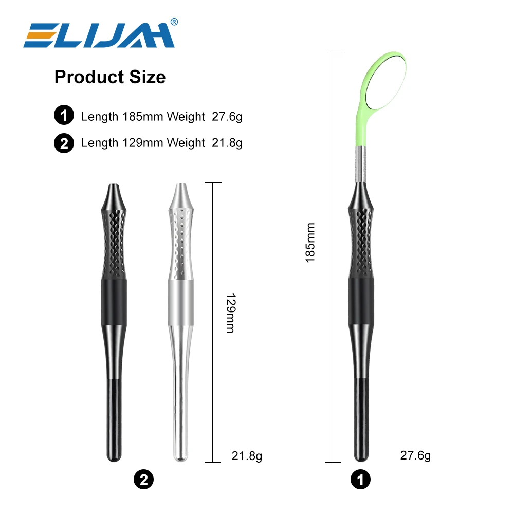 ELIJAH 12Pcs/Set Dental Ultraclear Anti-fog Mouth Mirror Exam Mirrors Metal Handle Replaceable Reflectors Mirrors Autoclavable - Image 4