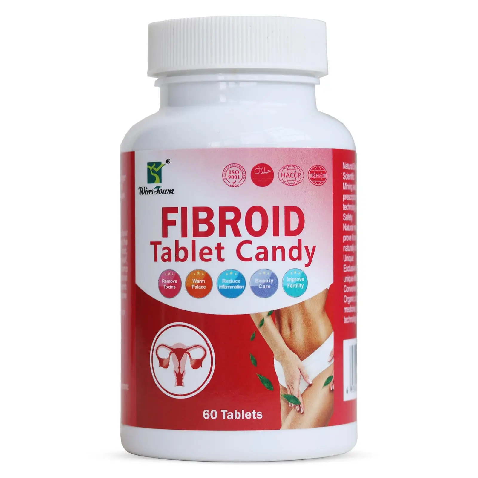 1000mg Fibroid Tablet Candy Naturally Helps in Shrinking Fibroids and Ovarian Cysts Nutritional Sugar Tablet for Women 60 pills