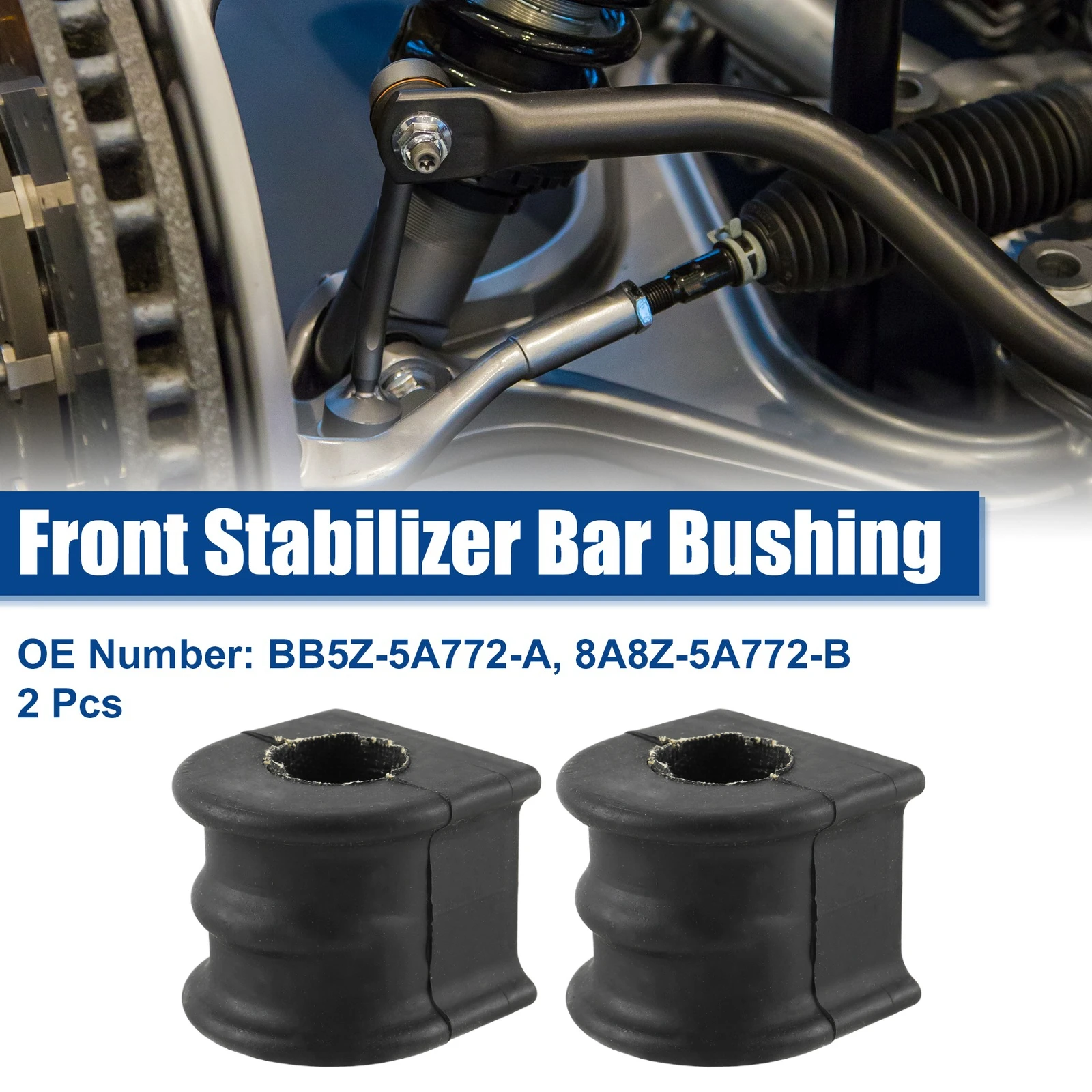 2PCS Rear Suspension Sway Bar Stabilizer Shaft Bushing For Ford Explorer 2011-2019 BB5Z-5A772-A