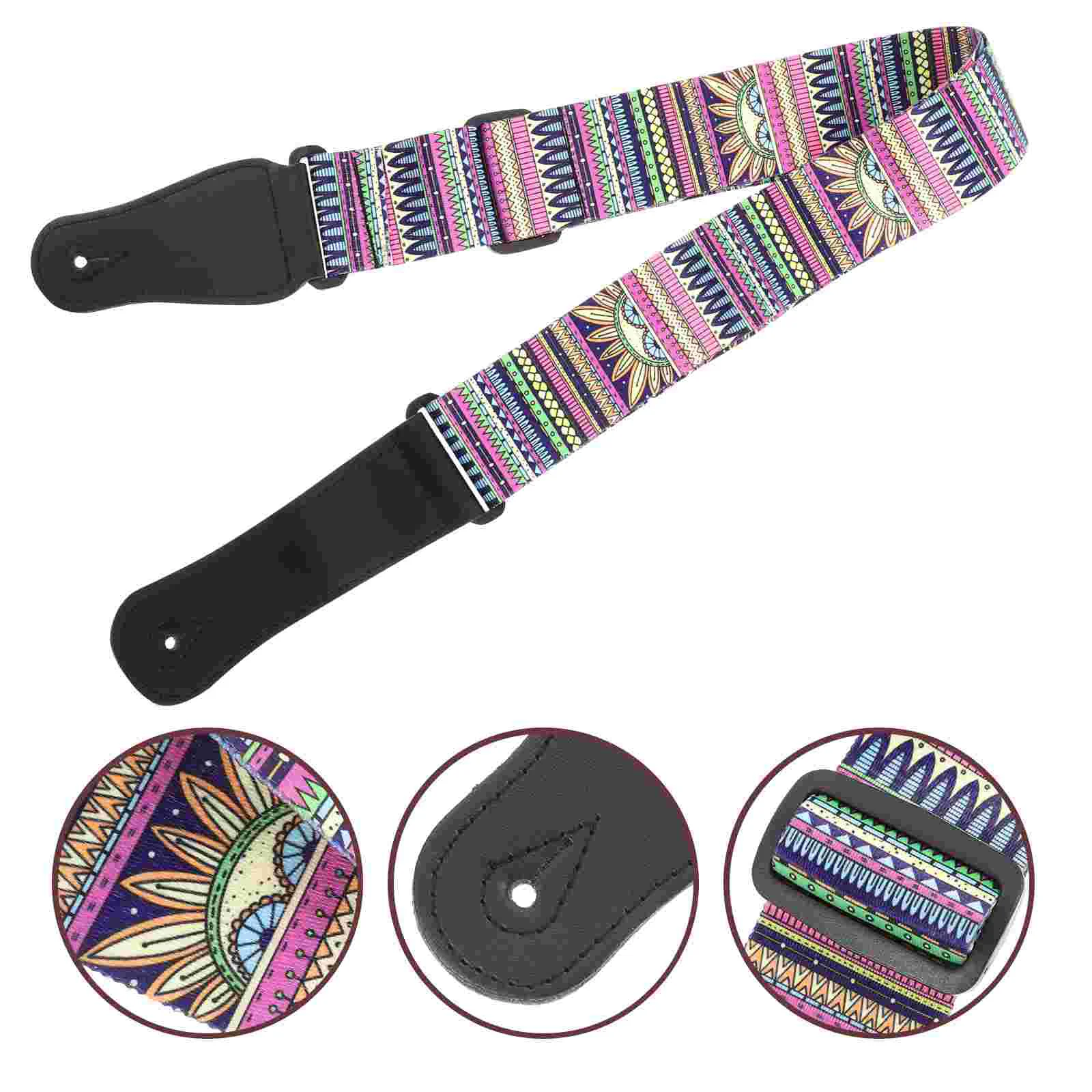 

Guitar Strap Rope Electric Accessories Belt Ukulele Adjustable for Buckle Hawaiian Uke Shoulder Neck Acoustic