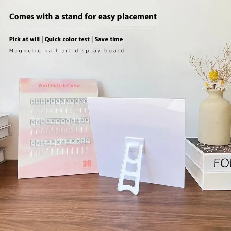 

24/36/48Colors Nail Gel Polish Color Testing Tools Separable Magnetic Tips Nail Color Board Try-on False Nail Tips Showing Board