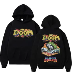 Raper MF DOOM bluza z kapturem komiks styl Vintage Hip Hop graficzne bluzy mężczyźni kobiety moda Casual bluza polarowa Harajuku Streetwear