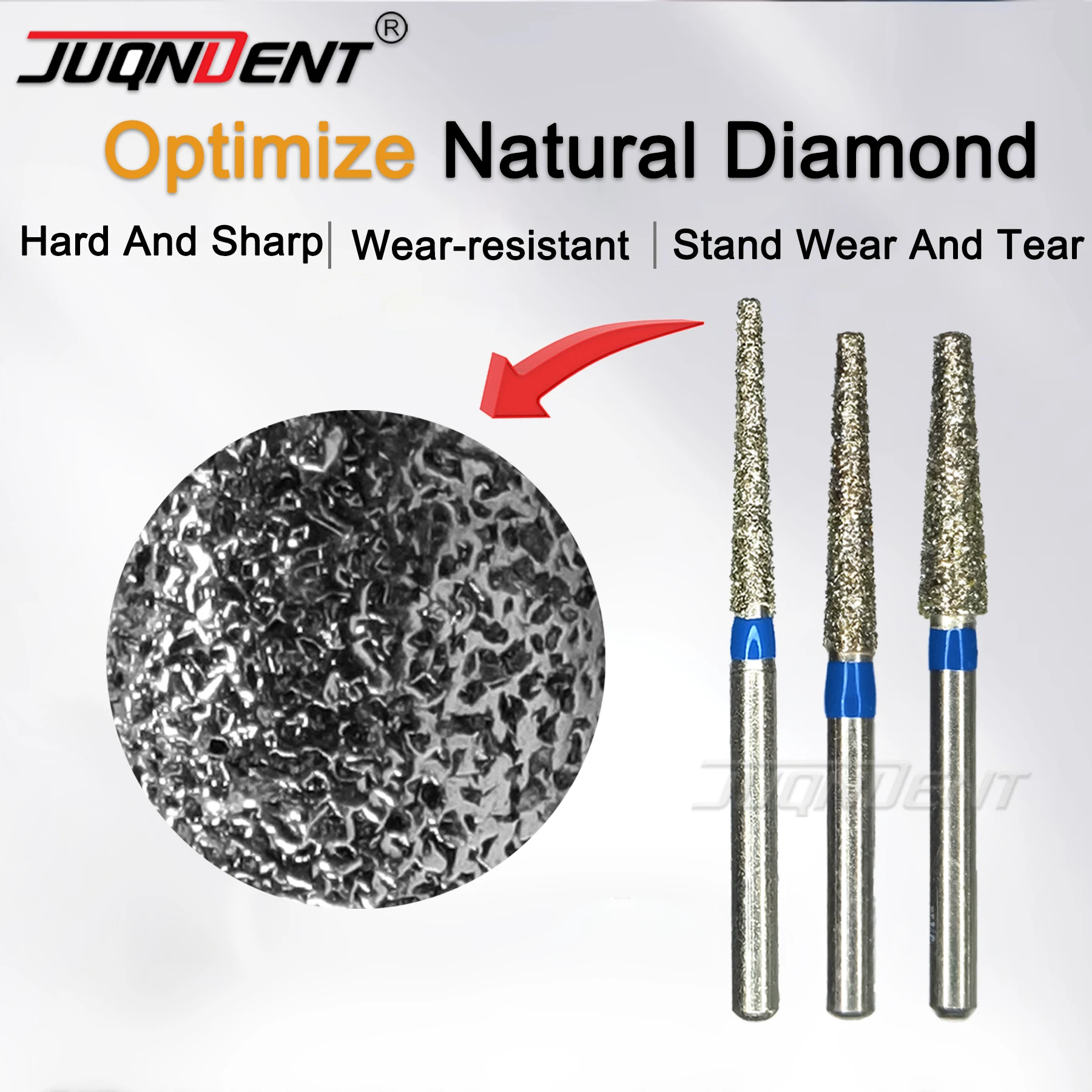 TR Type Dental Diamond Burs High Speed Bur FG Dentistry Drills Strawberries Taper Round End Dia.1.6mm Dentist Tools 10pcs/pack view 4
