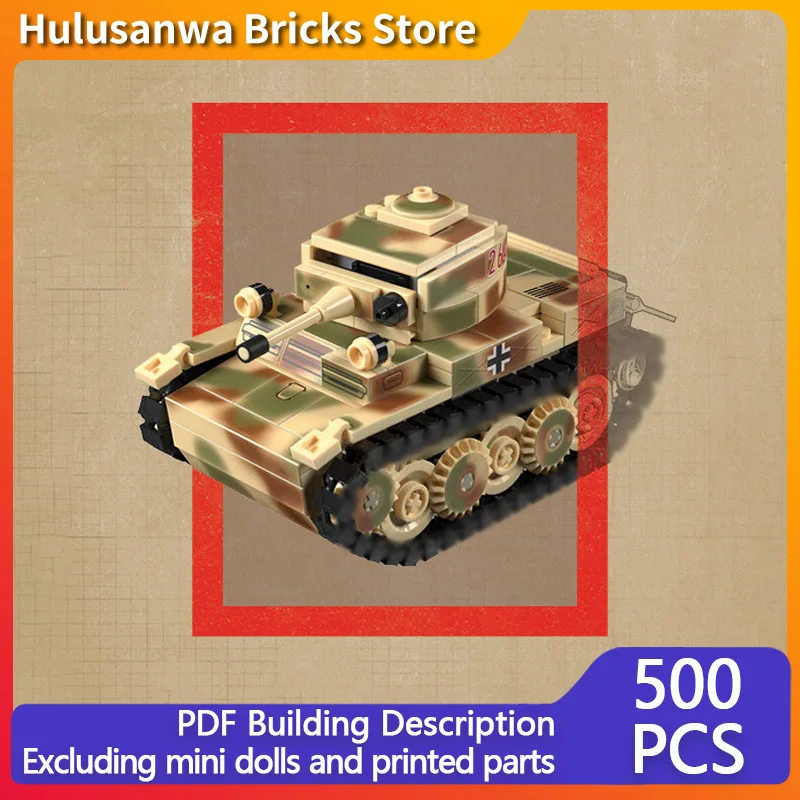 

WW2 Light Military Tank Model MOC Building Bricks War Equipment Modular Technology Gifts Holiday Assemble Children Toys Suit