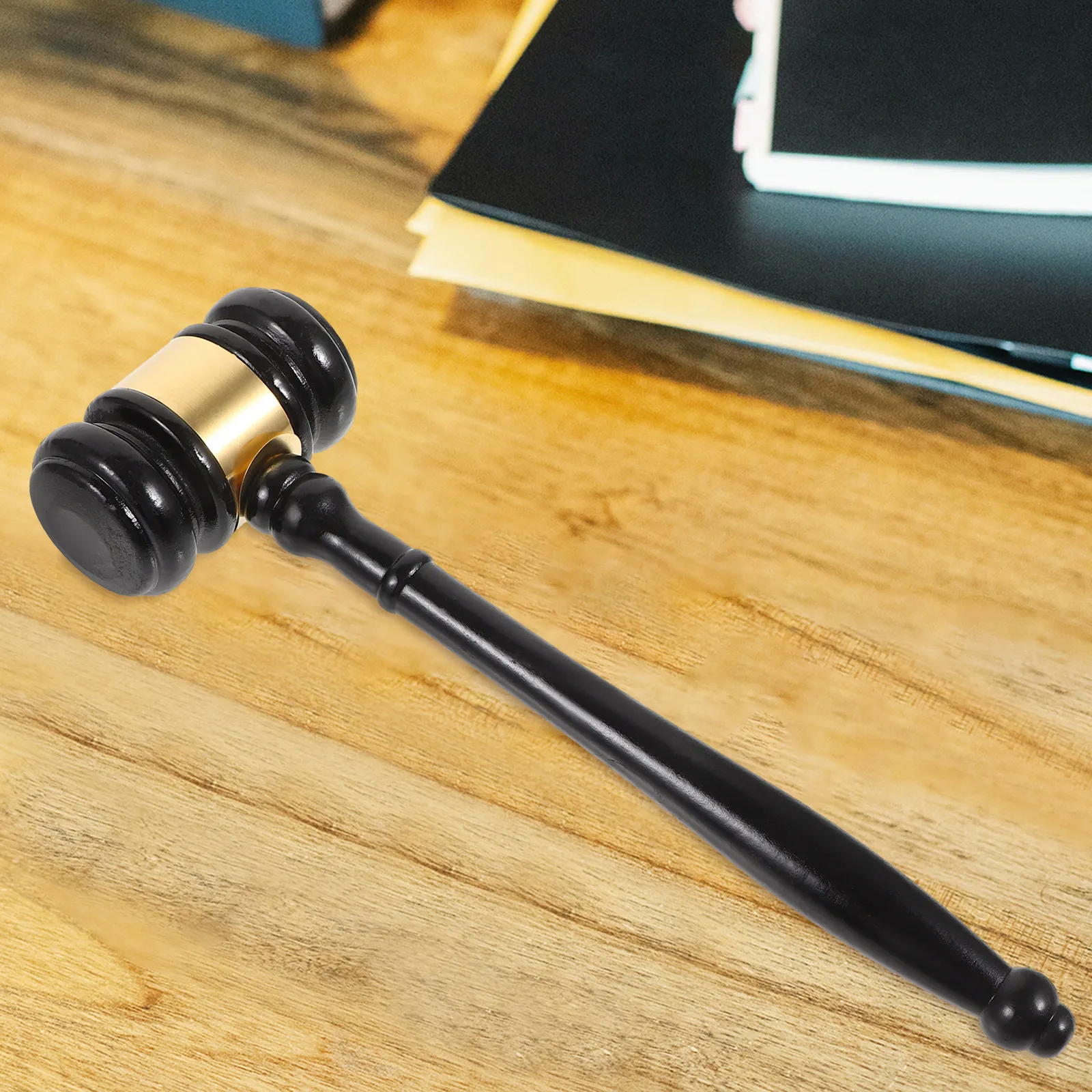 Marteau de juge en bois massif naturel, marteau de vente aux enchères, marteau léger et portable, marteau confortable pour avocat