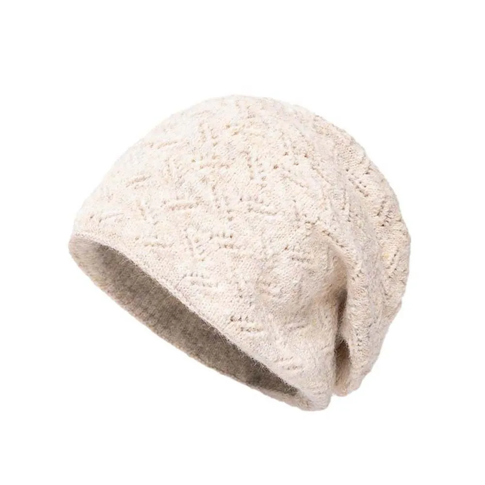 Loose Knitted Hat Elastic Slouchy Beanie Hat Thickened Thermal Winter Knit Cap Ribbed Flexible Thick Warm Bonnet Joggers