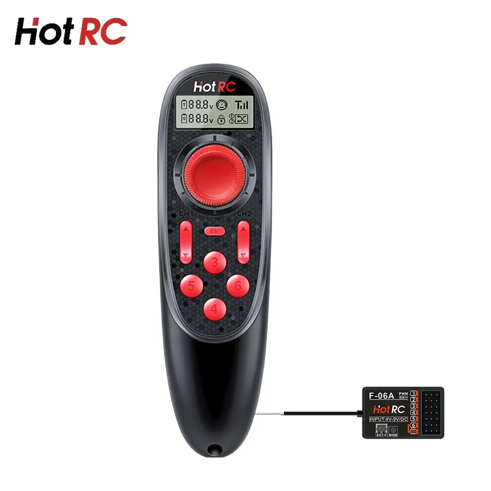 HOTRC DS-600 DS600 CH 2.4GHz FHSS Radio System Transmitter Remote Controller DS600 PWM GFSK 6CH Receiver For Model Fishing Boat