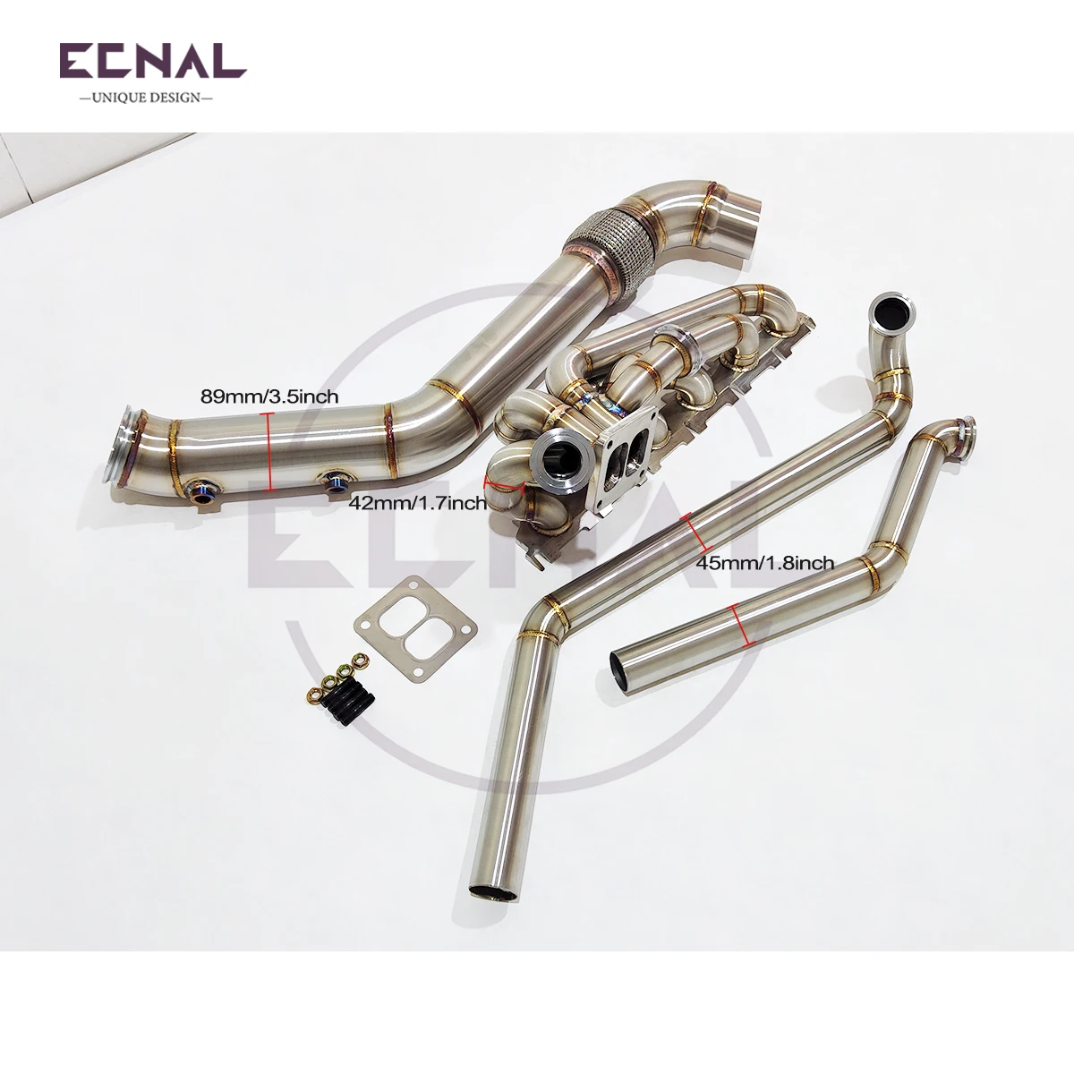 Ecnal for  Gen2 B58 Performance Upgrade T4 Interface Stainless Steel Exhaust Manifold Kit Easy Installation with Warranty