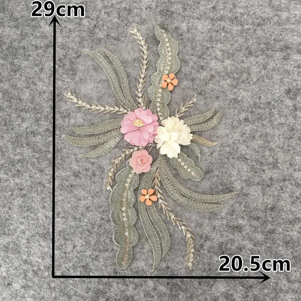 New arrive 3D Flower Lace Embroidery Collar DIY Sewing Neckline Dress  Applique Clothing Decorative Craft Supplies Accessories