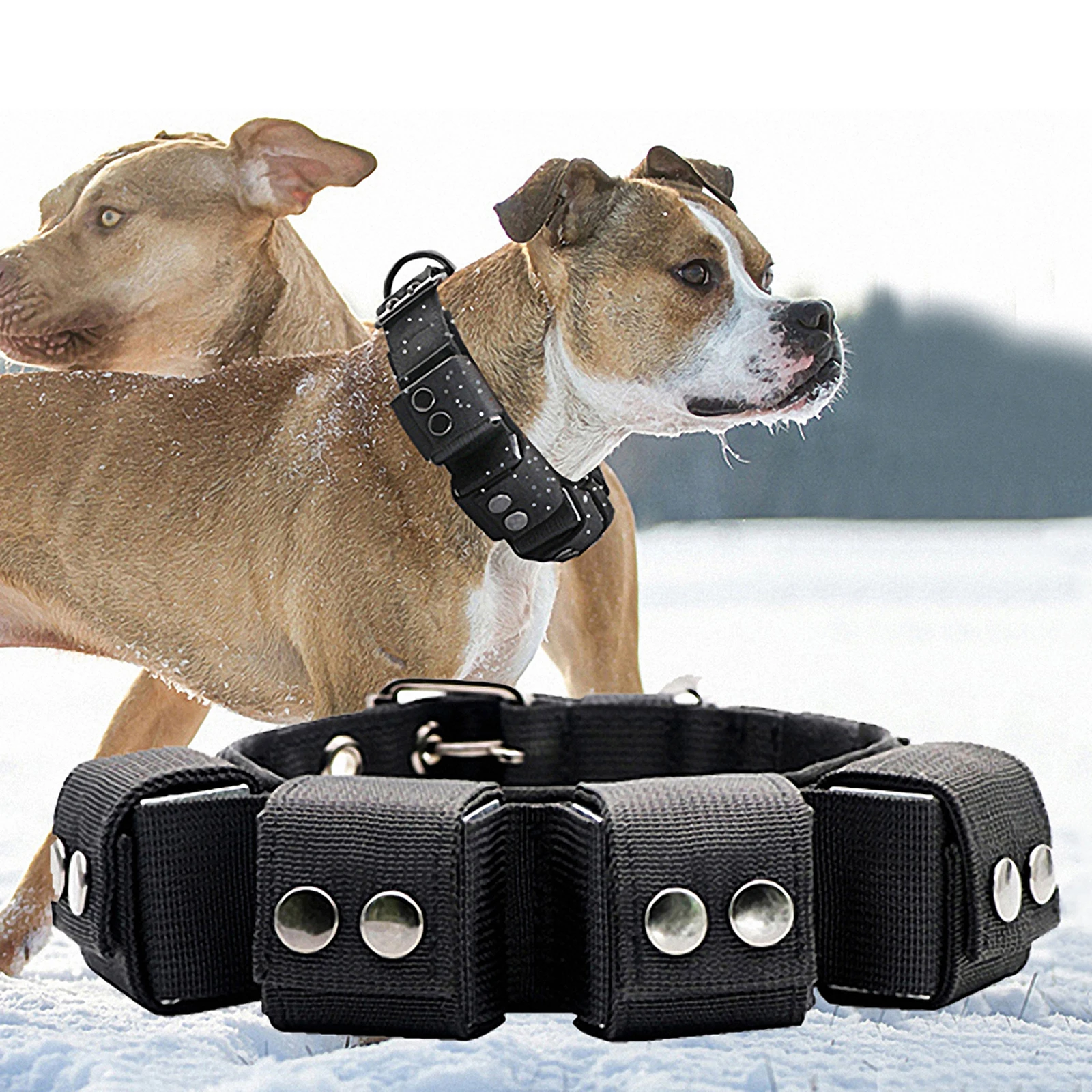 Weighted Collar for Large Dogs, Best Dog Training Collar Adjustable Weight, Tactical Dog Collar for Fitness/Agility/M