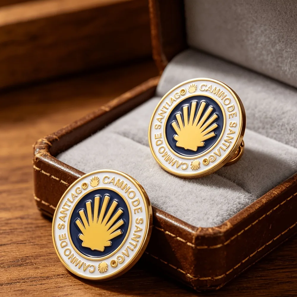 10-50 Pcs Camino De Santiago Shell Enamel Lapel Pin, Scallop Pilgrimage Brooch Badge for Clothing Backpack Travel Souvenir Gift