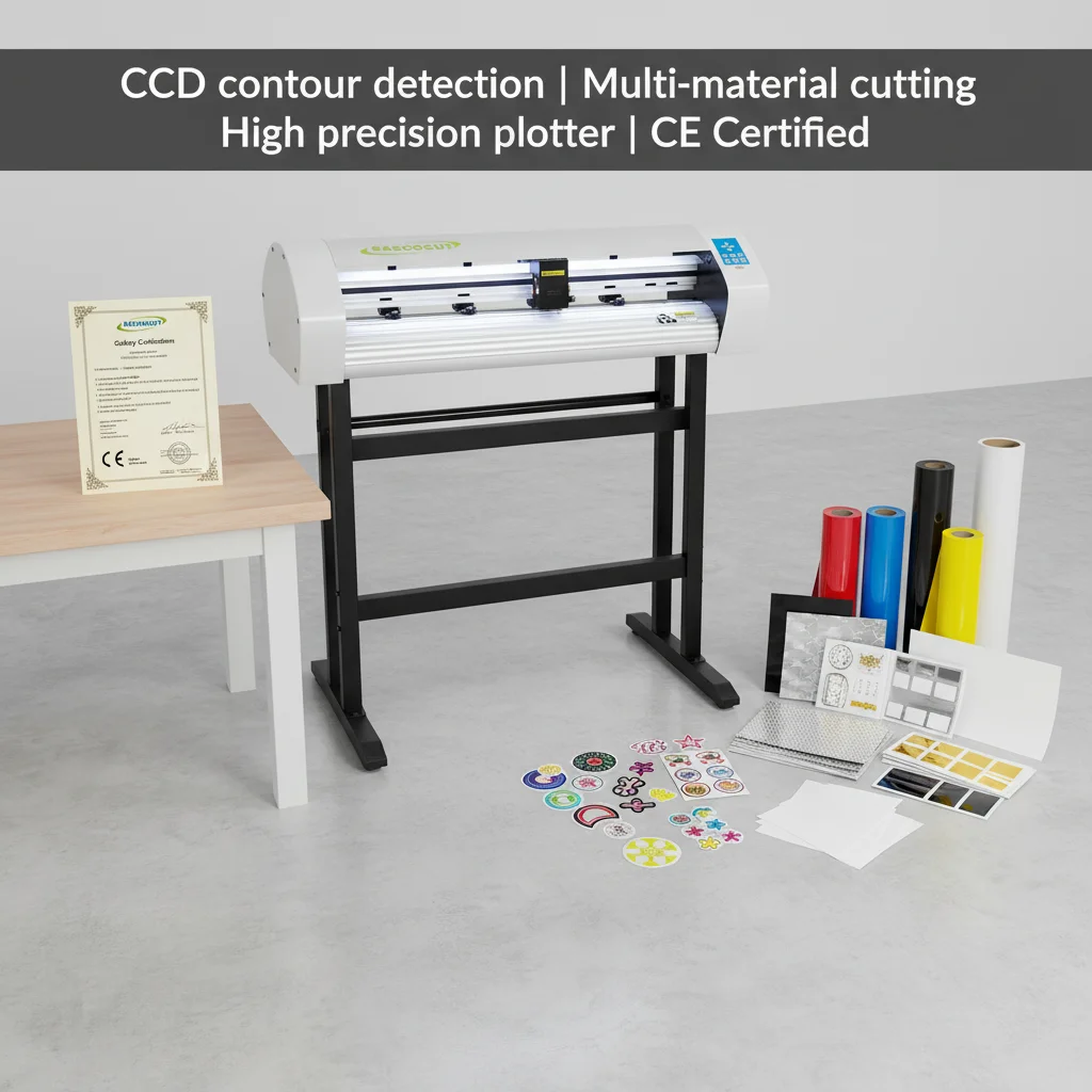 High Precision Automatic Contour Cut Sticker Label Heat Transfer PPF Cutter With CCD Camera Visual System Plotter Vinyl Cutter