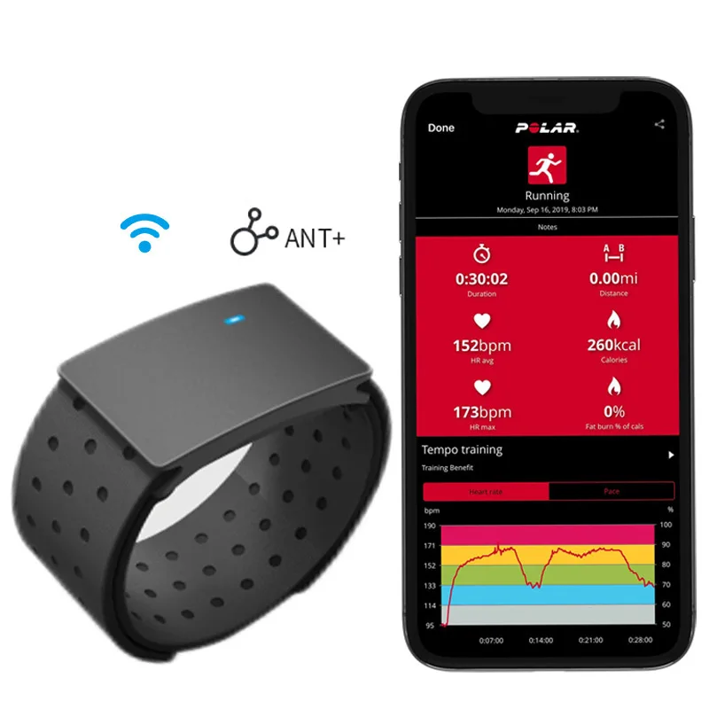 Heart Rate Monitor Armband Bluetooth ANT+Optical Heart Rate Sensor Arm Band Fitness Tracker For Wahoo Polar Strava Zwift XOSS