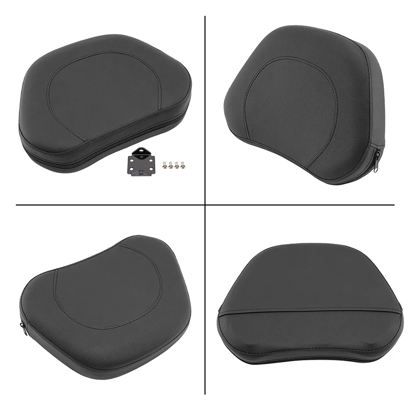 Universal Motorcycle Rear Backrest Passenger Sissy Bar Cushion Pad For Harley Honda Yamaha Suzuki Kawasaki Motocross Accessories