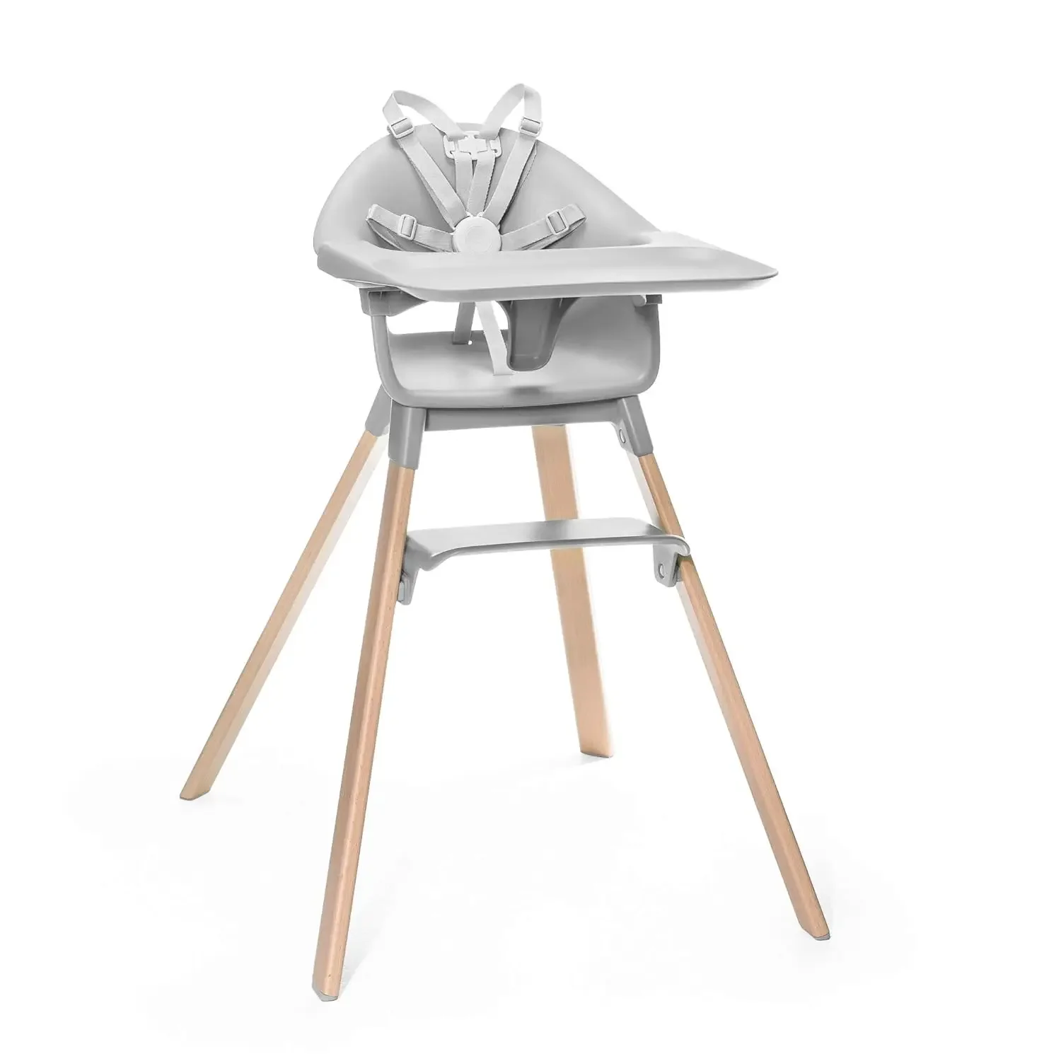 High Chair, Cloud Grey - All-in-One High Chair with Tray + Harness - Light, Durable & Travel Friendly - Ergonomic