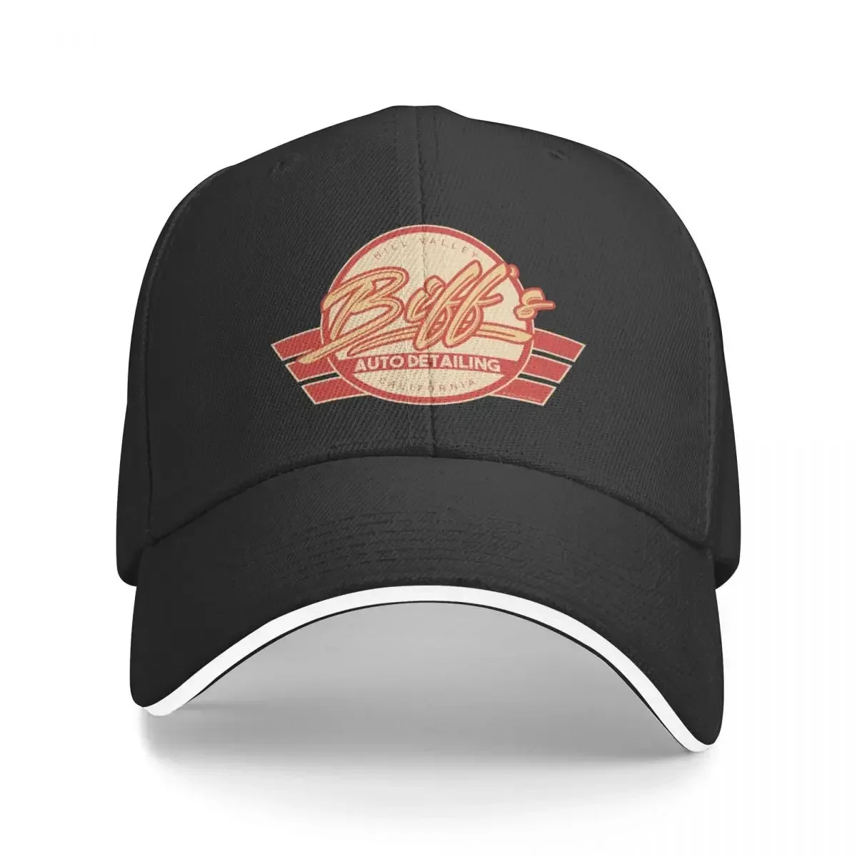 

Biff's Auto Detailing in Red. Back To The Future Movie Baseball Cap designer cap Military Cap Man New Hat Golf Women Men's