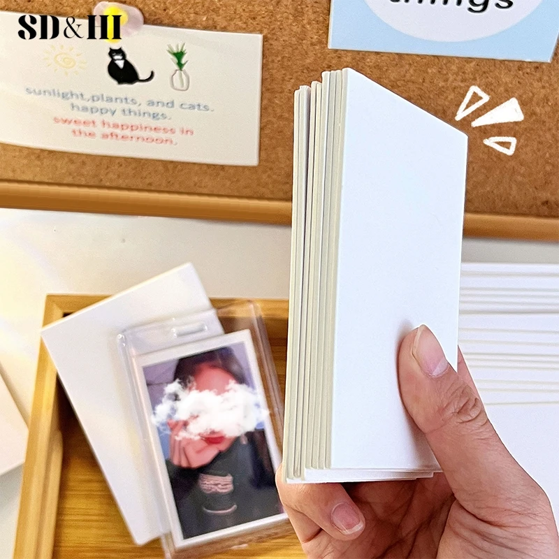 10pcs Small Card Protective Cardboard White Thicked Paper Jam Kraft Paper DIY Handmake Card Making Craft Paper Double Sided