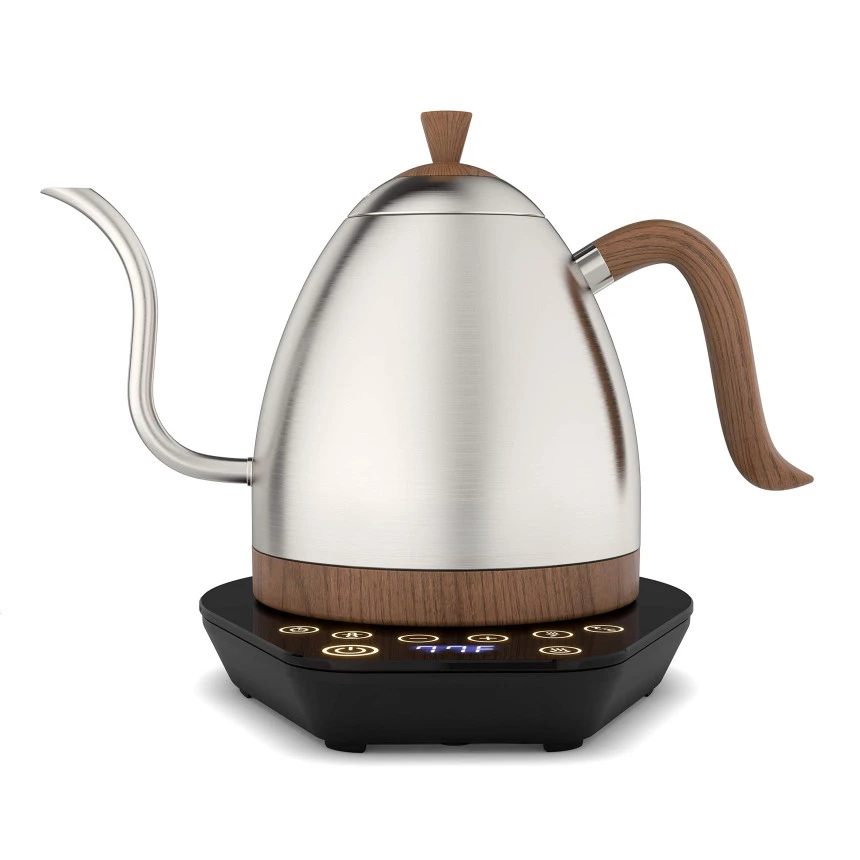 220V 1.0L/600ml 304 Stainless Steel fine Mouth temperature control electric Gooseneck Pour Over Pouring Coffee Kettle