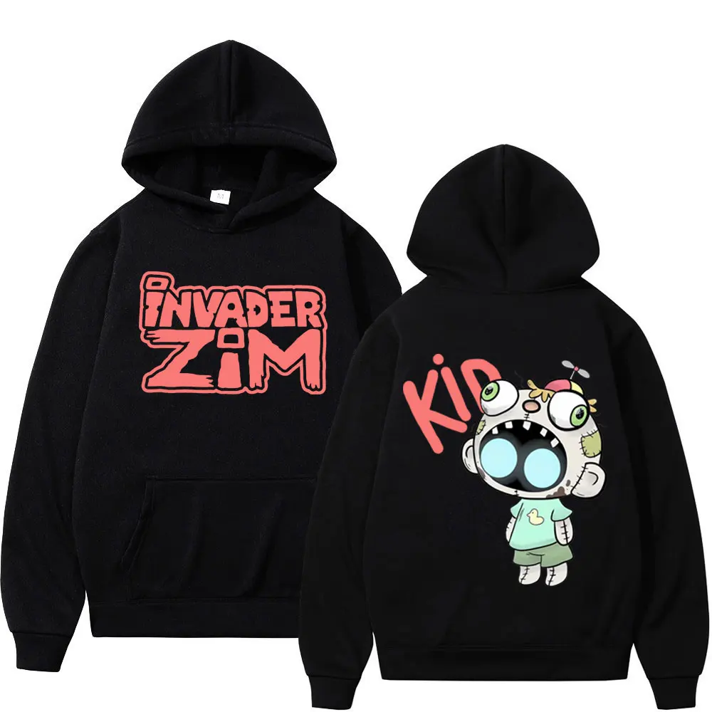 

Animation Invader Zim Cartoon Graphic Hoodies Men Women High Street Fashion Trend Sweatshirts Casual Oversized Fleece Pullovers