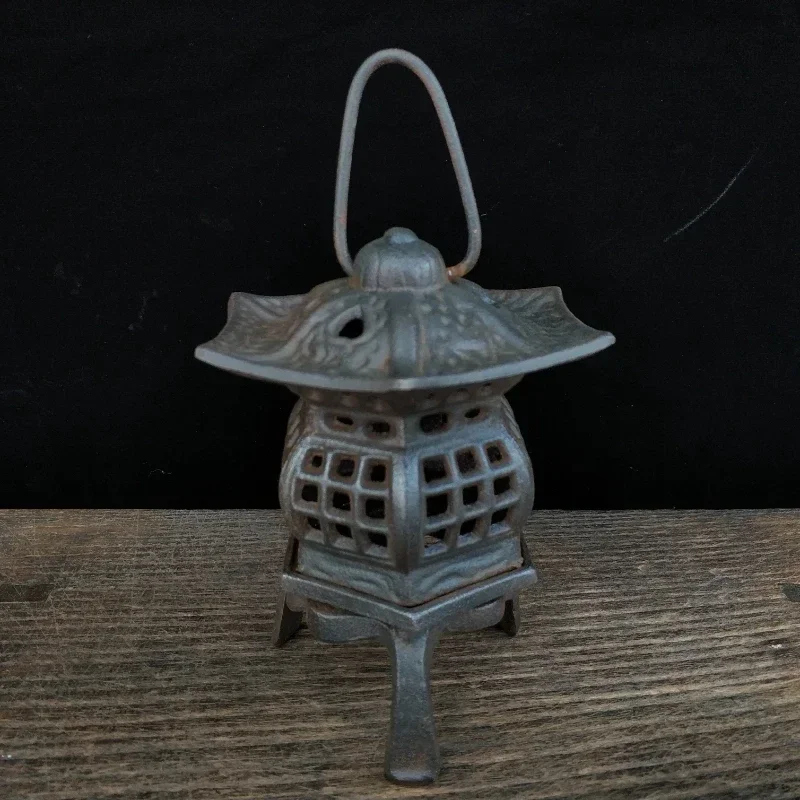 Retro Nostalgic Craft Iron Handle Beam Guardrail Candlestick Aromatherapy Stove Courtyard Desktop Decoration Lighting Supplies