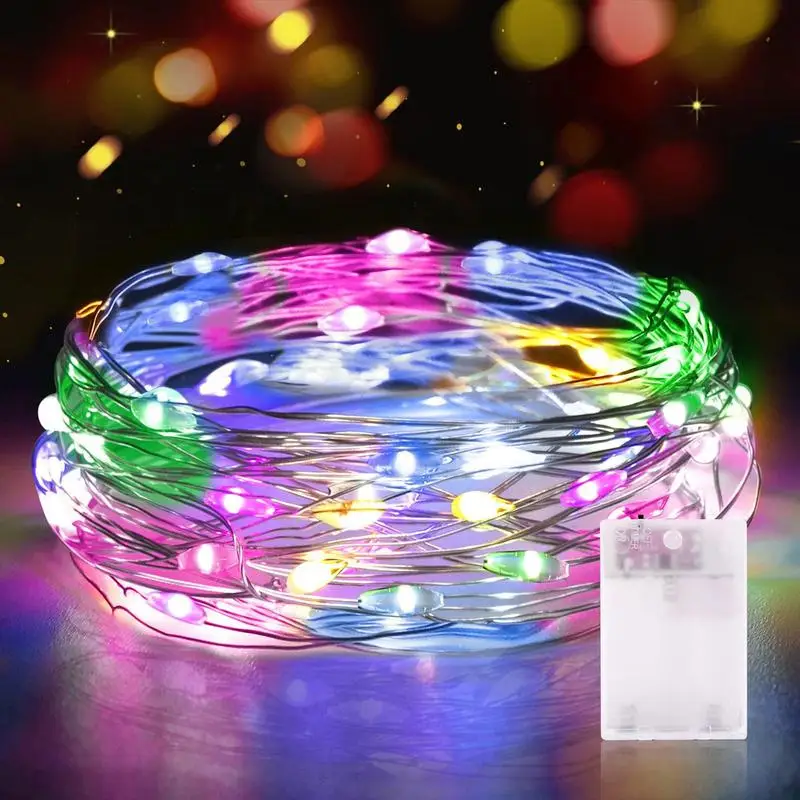 Luces de hadas Led USB, cadena de alambre de cobre, 10M, guirnalda de lámpara al aire libre para vacaciones, árbol de Navidad, decoración de fiesta de boda