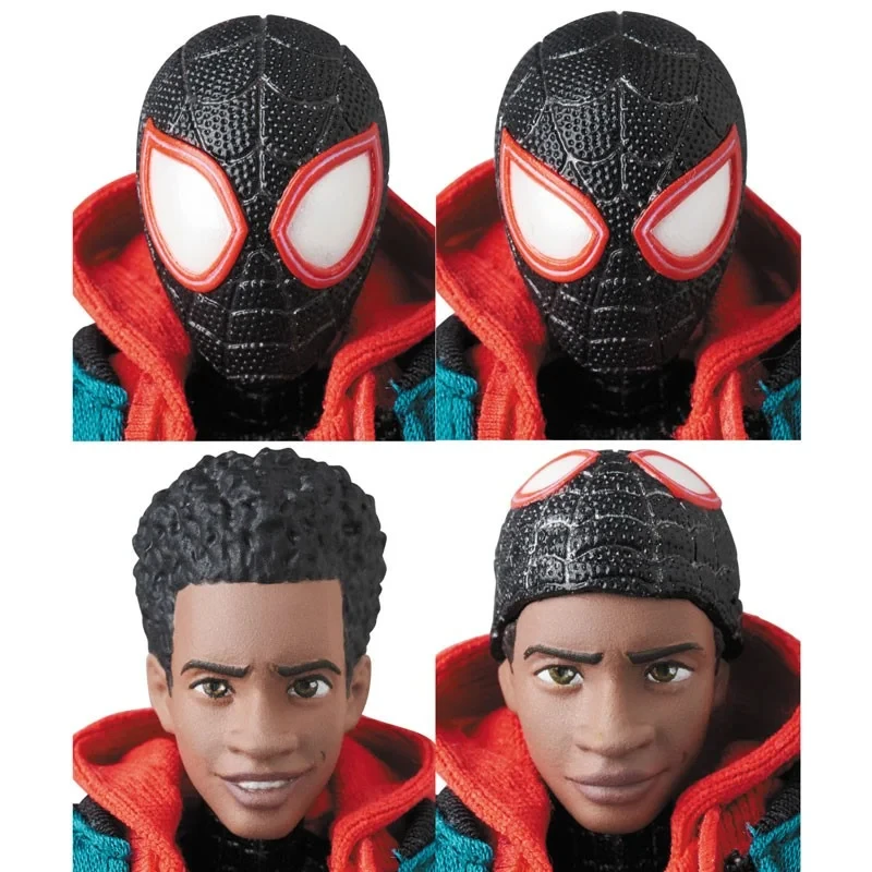 Figurine d'action Spider Man, statue modèle mobile, poupées cadeaux, SpidSuffolk dans le Spider-verse Miles Morales, Ko Mafex 107, 1/12