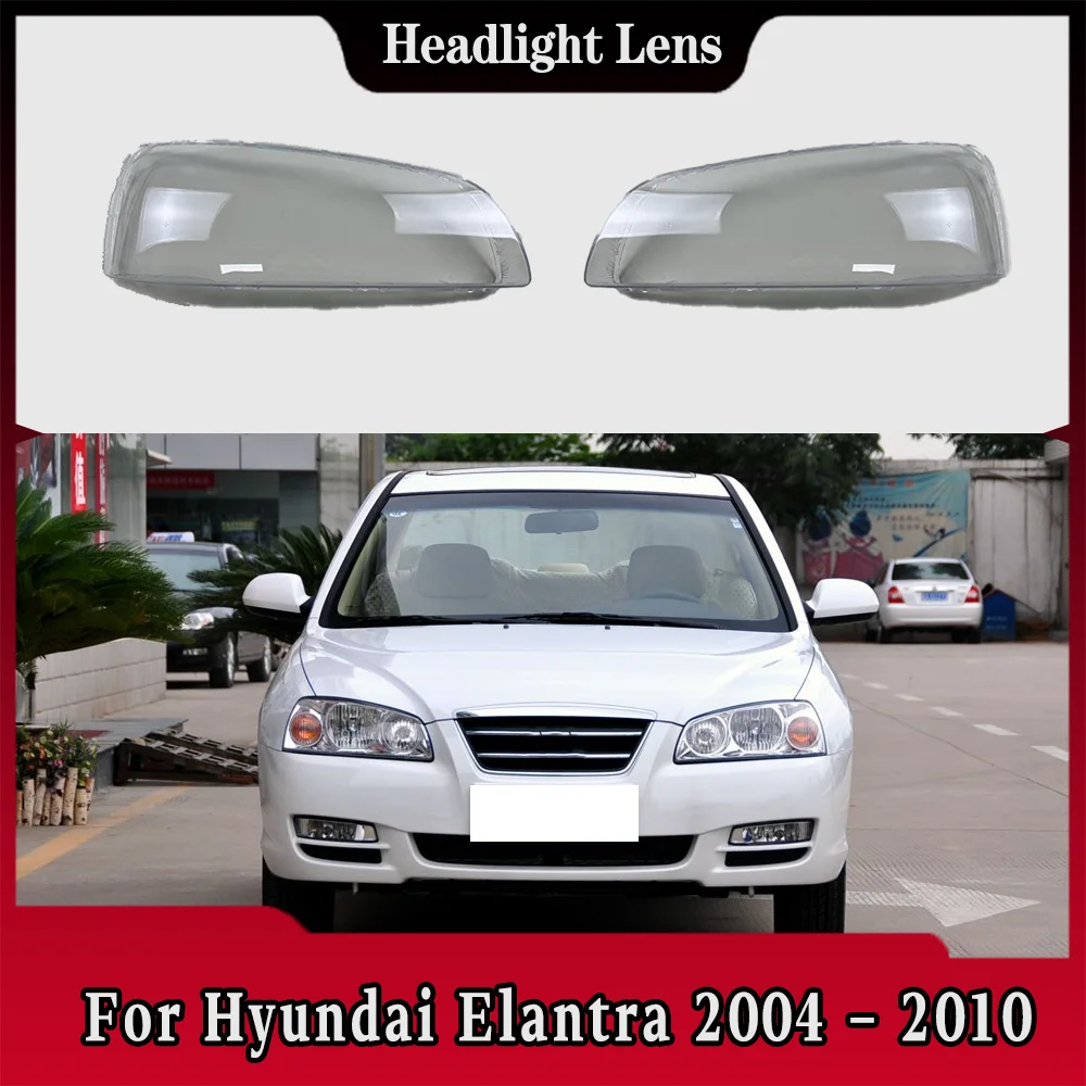

For Hyundai Elantra 2004 2005 2006 2007 2008 2009 2010 Car Front Headlight Lampshade Transparent Lampshell Lens Cover Plexiglass