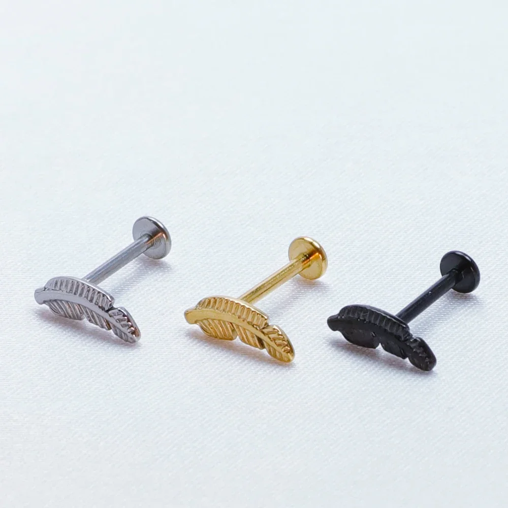 ASTM F136 Titanium Lip Stud Ear Stud Labret Stud Lip Ring Nasal Nail Cartilage Helix Lobe Conch Earrings Body Piercing Jewelry