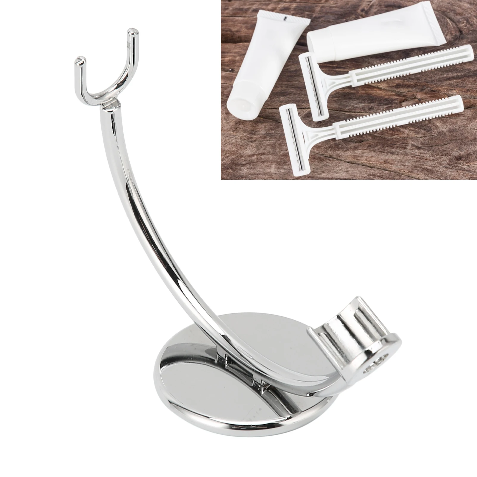 

Stand Stainless Steel Single Head Shaving Brush Holder Support Accessories Stainless Steel Stand