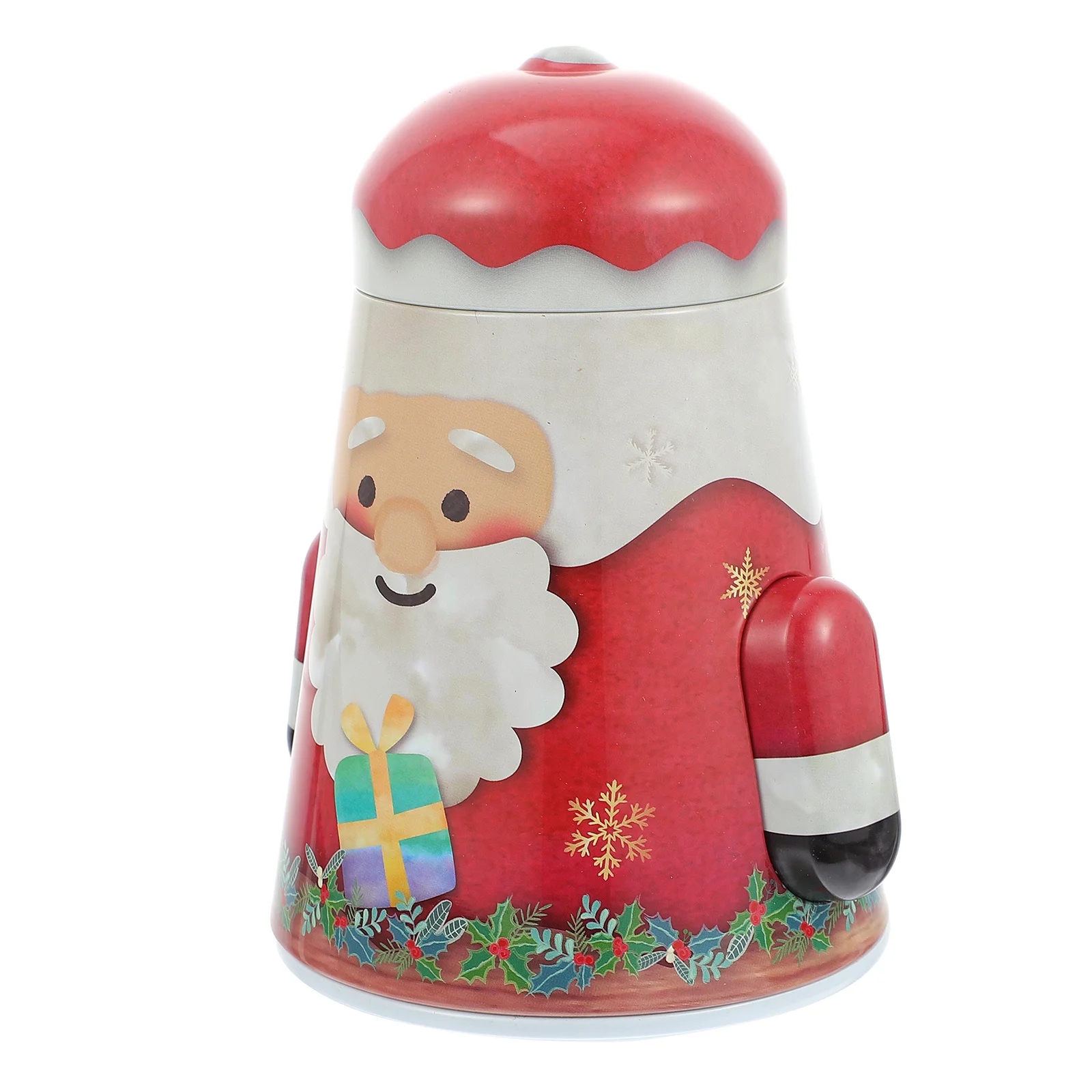 

1pc Christmas Gift Box Iron Storage Tin For Candy Chocolate Packaging Decorative Party Favor Container Kids Treat Jar Sealed Box