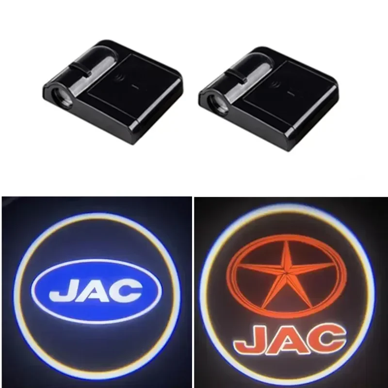 

2Pcs LED Car Door Logo Ghost Shadow Light Emblem Laser Projector Welcome Lamp For JAC a13 T6 t8 m4 M2 S3 s5 A30 Car Accessory