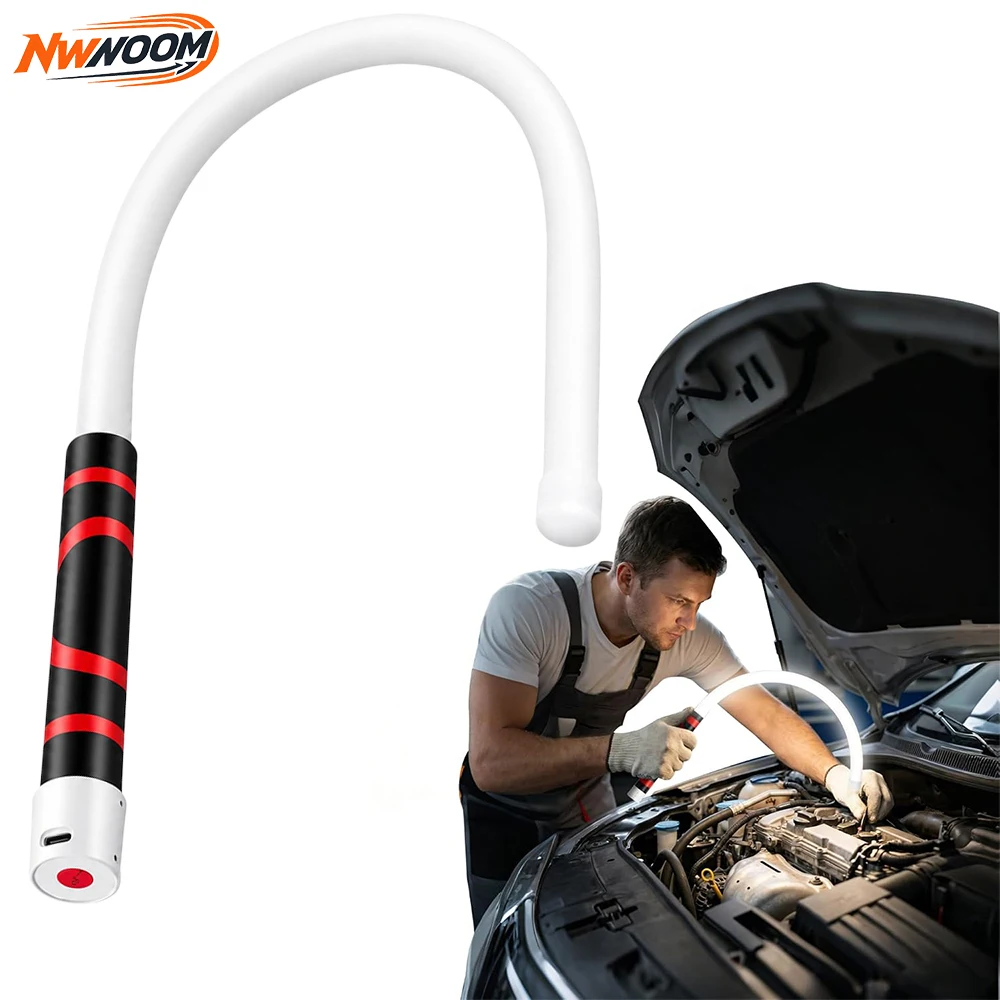 1-2Set Bendable LED Inspection Work Light Flexible Handheld Flashlight Stick Waterproof 3 Modes 800Lumen for Car Repair Garage