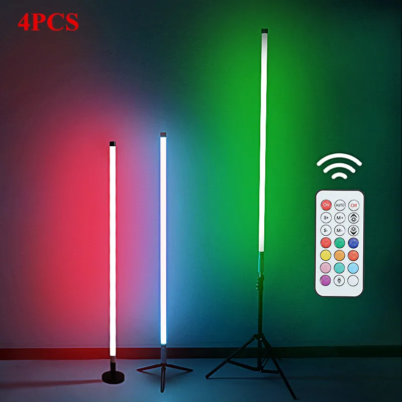 RGBTBL Stand Neon Tube 360 Degree Light Ws2811 2812 Running Music Sync Effects Standing Floor LED Neon Tube With Remote Control