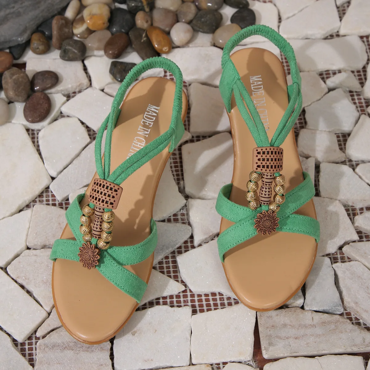 Woman Sandals Plus Size 35-42 Shoes for Women Summer Fashion Green Wedges Comfortable Platform Sandals 2024 Sandalias De Mujer