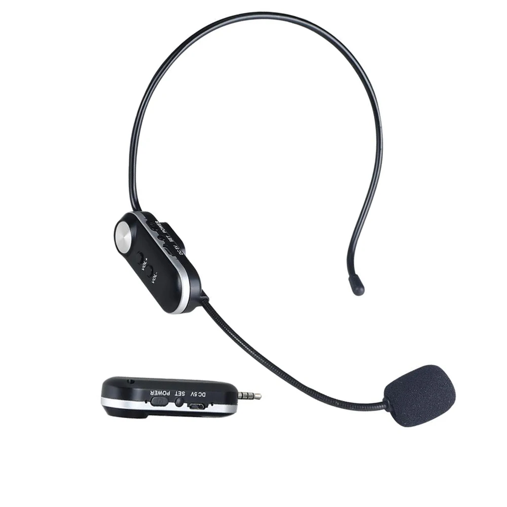 

Портативная беспроводная гарнитура, микрофонная система, 3,5 мм, 6,5 мм, мини-передатчик для обучения, микшер для мобильного телефона, усилитель, повязка на голову