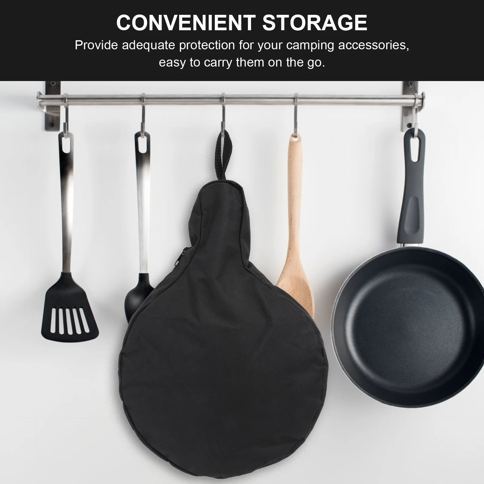 

1Pcs Outdoor Pan Storage Bag Portable Waterproof Oxford Cloth Camping Pouch Multifunctional Tool Organizer