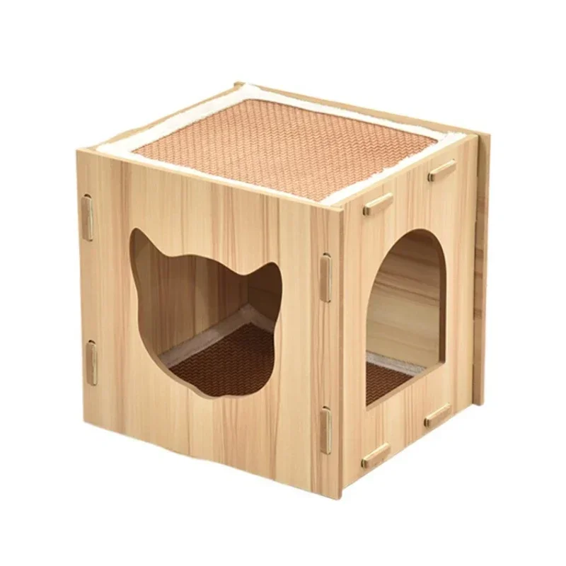 Three-dimensional cats house, cat nest, cats scratching board, wear-resistant and non-crumbling, universal play in all seasons