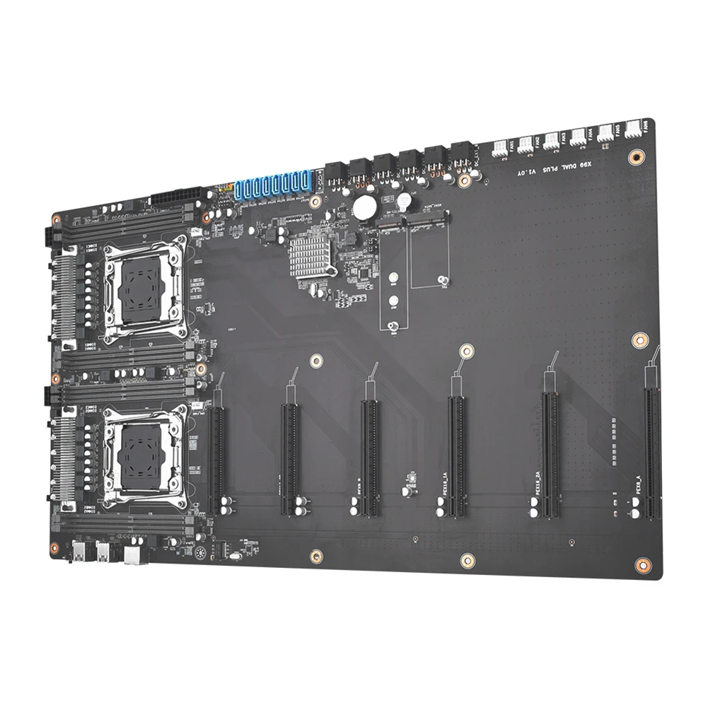 X99 듀얼 플러스 마이닝 마더보드, DDR4 RAM 256GB LGA 2011-3 V3/V4 CPU 소켓 컴퓨터 마더보드 지원, 4 * USB3.0 4 * PCIe3.0 X