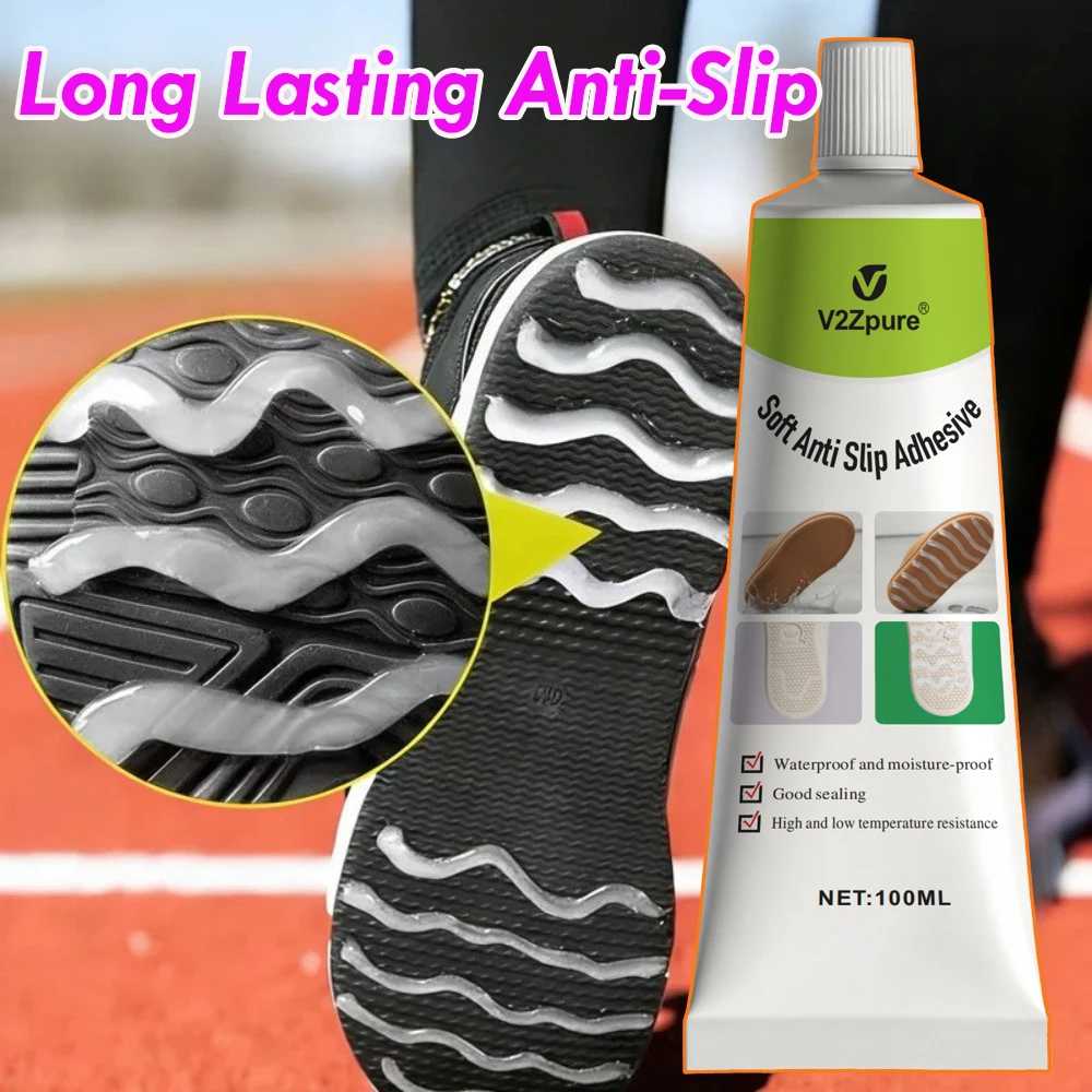 Footwear Anti-Slip Sole Gel High Traction, Easy Apply & Long-Lasting Non-Slip Effect, Anti-Slip Glue for Socks/ Shoes/ Carpet