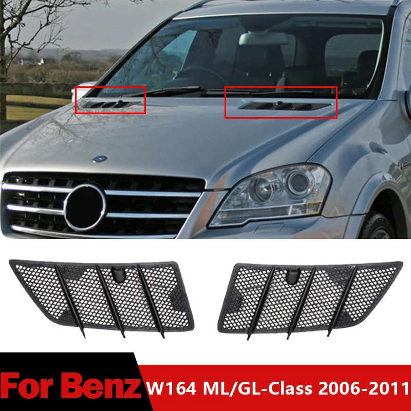 1648804305 Car Front Hood Air Vents Grille Cover for Mercedes Benz W164 ML/GL-Class GL350 GL450 ML350 ML450 2006-2011 Body Kits