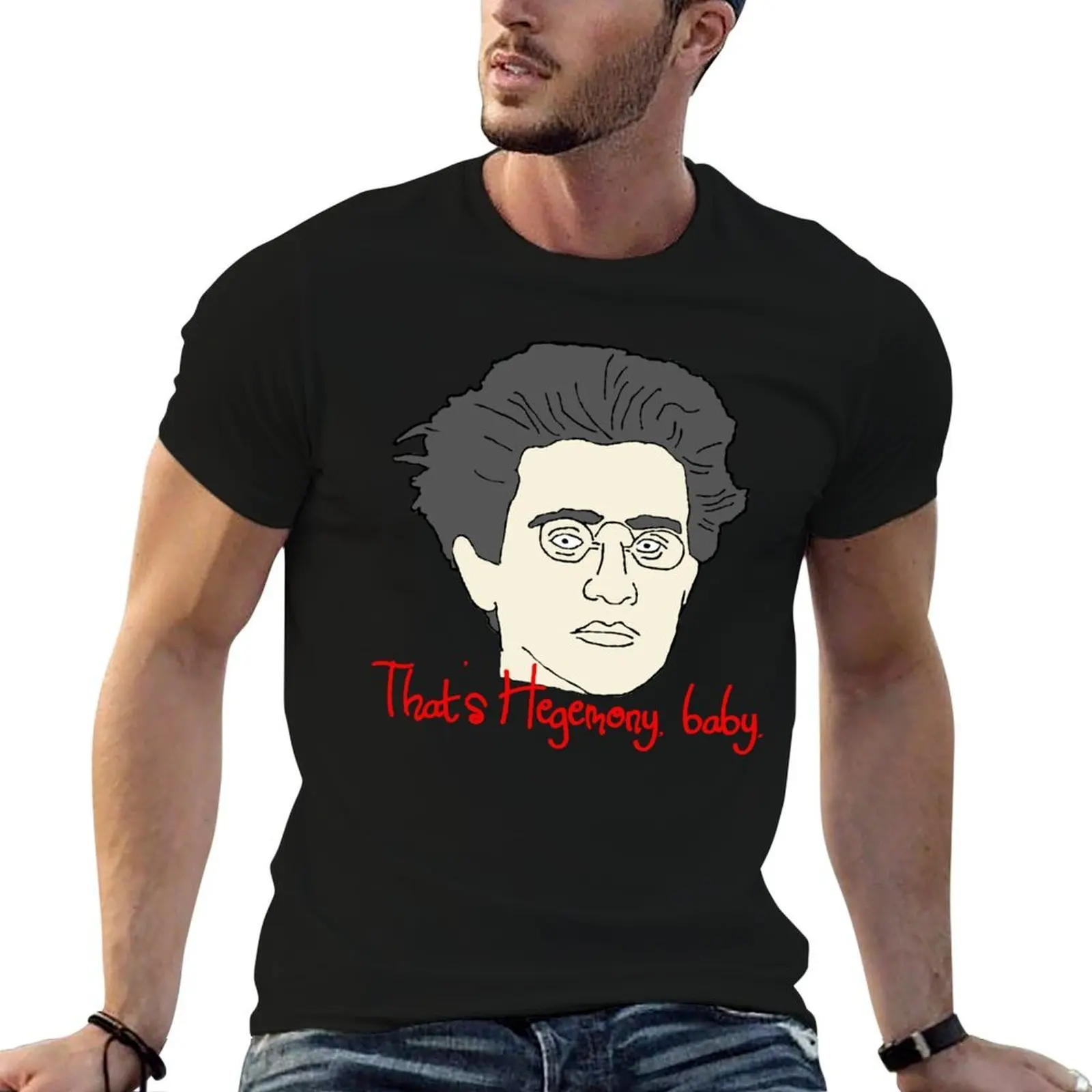 

man Hegemony, black t for package cotton plain Gramsci Antonio man soft for T-Shirt t-shirt Baby cotton shirts