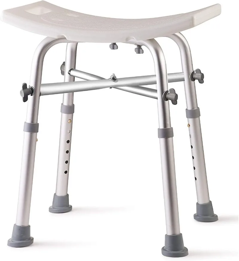 

Dr. Kay’s Adjustable Bath Chair with Unique Heavy Duty Crossbar Supports, Shower Stool, Safety Handicap Shower Chair