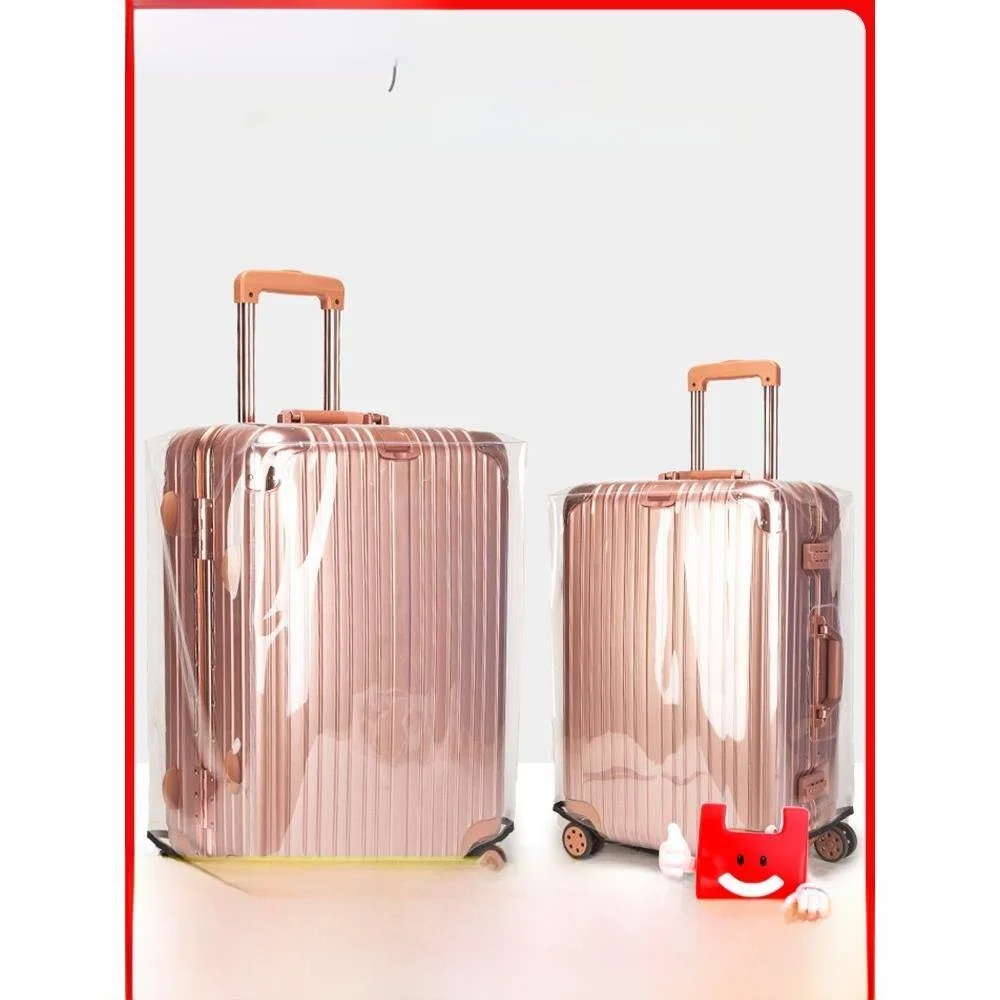 

Transparent PVC Three-Point Luggage Protector Cover Waterproof Dustproof Fat Square Travel Suitcase Cover Wear-resistant